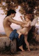 Adolphe William Bouguereau Girl Defending Herself Against Love Germany oil painting artist